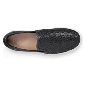 UGG women's CAS Glitter sneakers slip-on 10 stars sparkly black flats